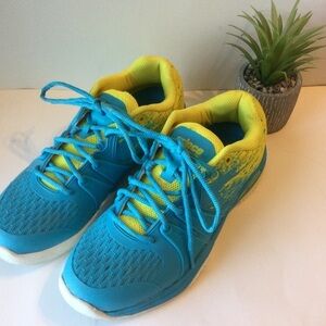 Prince Warrior Lite Shock Eraser Blue and Yellow Casual Athletic Sneakers Size 9